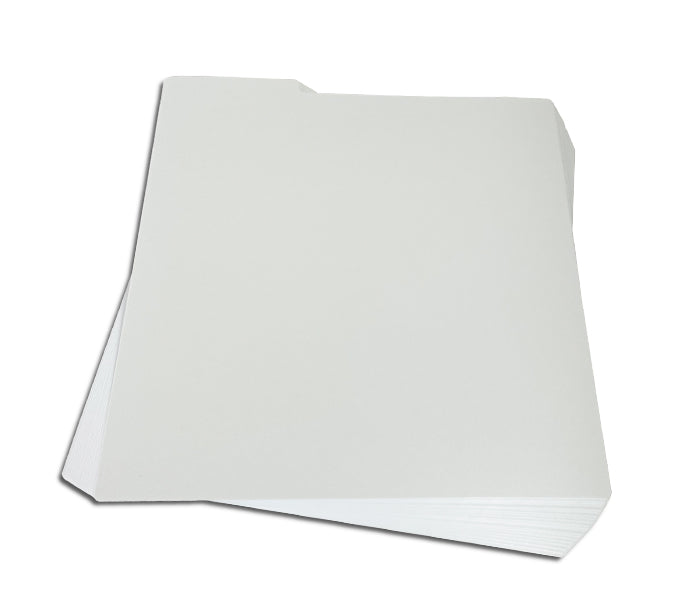 DIVISEURS EN PLASTIQUE BLANC AVEC REHAUSSEUR POUR CATALOGUE DISQUES LP 33 TR/MIN 12" (20 pcs.)