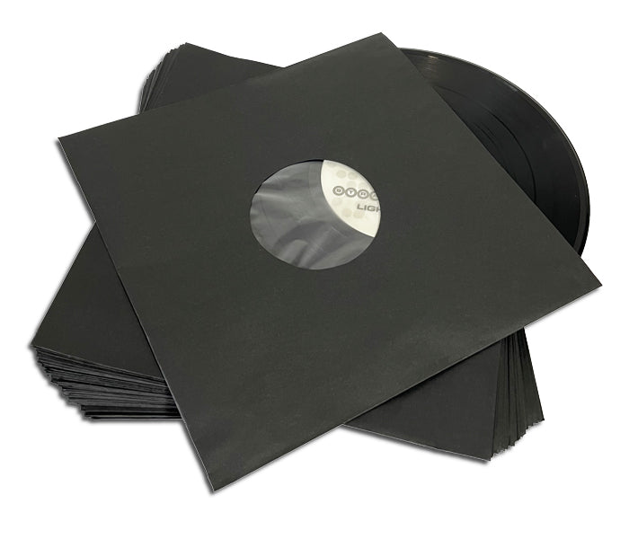 78 RPM VINYL RECORD SLEEVES 10 INCH BLACK AND ANTISTATIC PAPER (50 pcs.)