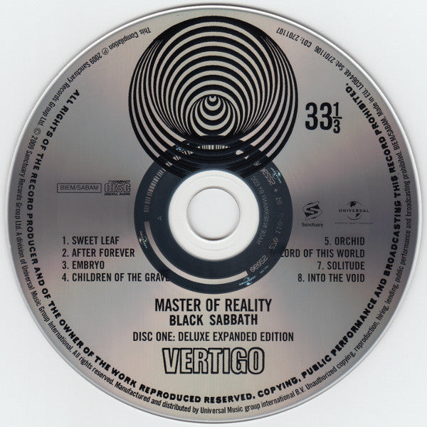 Black Sabbath – Master Of Reality - 2Cd