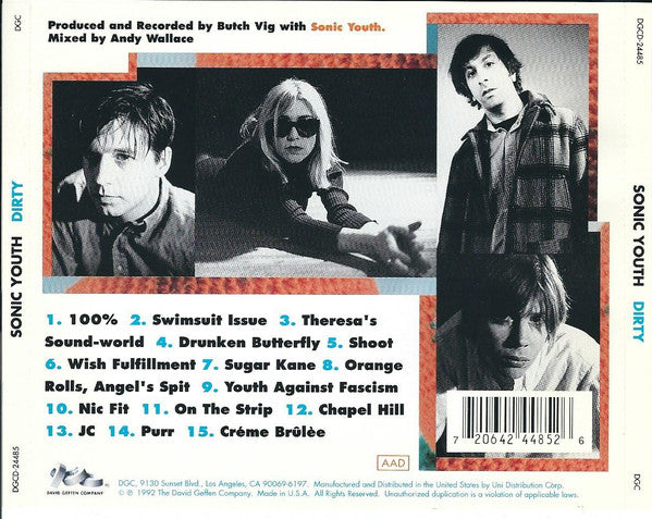 Sonic Youth – Dirty - Cd
