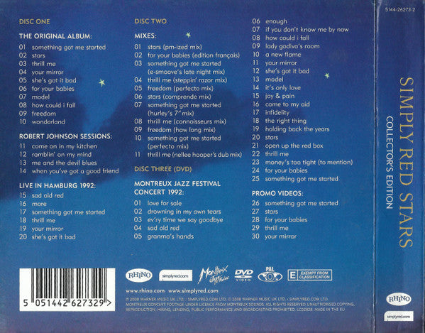 Simply Red – Stars - 2Cd + Dvd collector's edition