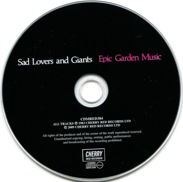 Sad Lovers And Giants – Epic Garden Music - Cd