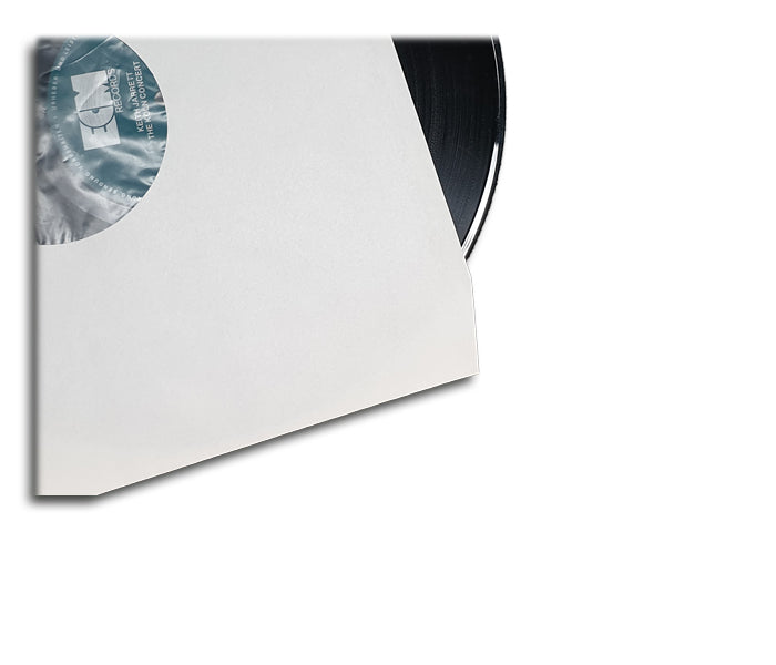 BUSTE PER DISCHI LP 33 GIRI VINILE 12 POLLICI CARTA BIANCA E ANTISTATICA CON ANGOLI TAGLIATI (100 pz.)