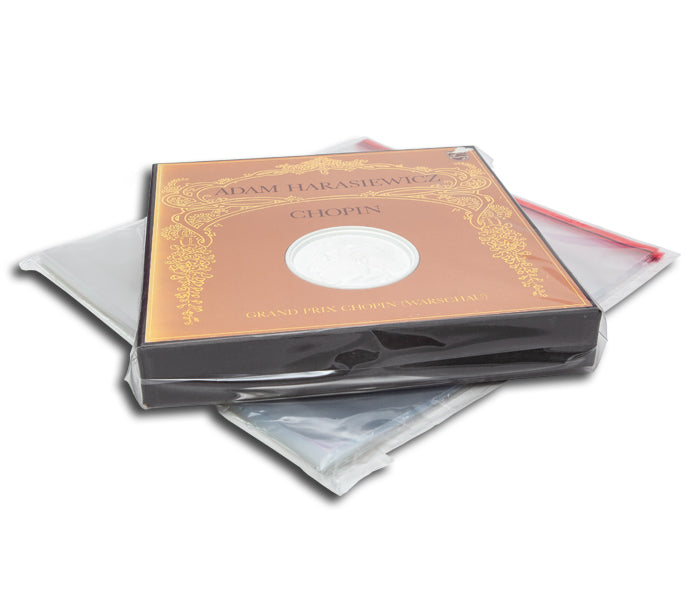 LP SLEEVE FOR BOX # 4 WITH ADHESIVE CLOSURE POLYPROPYLENE DELUXE SLIM 50 MY (25 pcs.)