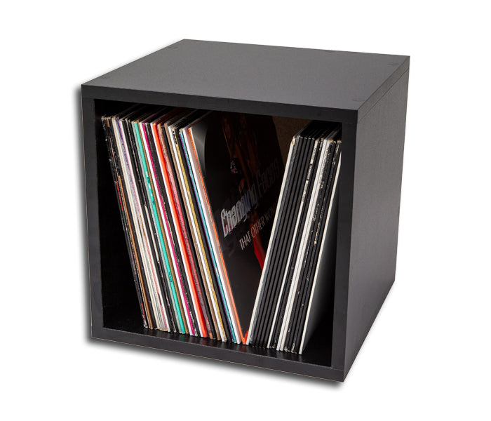 LP VINYLS CUBE BLACK - CONTENEUR POUR ENVIRON 80 DISQUES LP