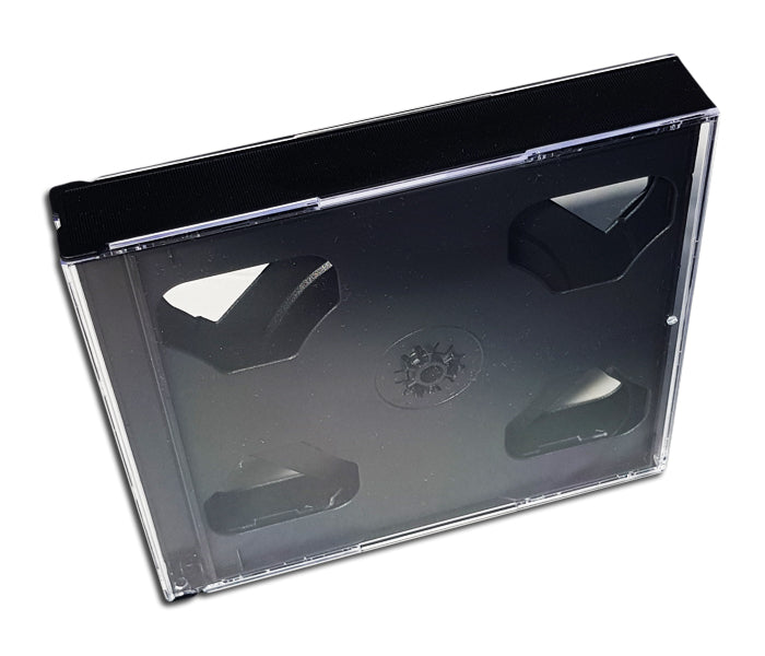 BOX JEWEL CASES - CUSTODIE IN PLASTICA PER 6 CD/DVD SUPPORTI NERI (5 pz.)