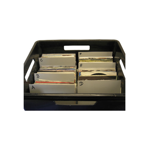 DIVISEURS EN PLASTIQUE GRIS AU CATALOGUE DISQUES 45 RPM VINYLE 7 POUCES (20 pcs.)
