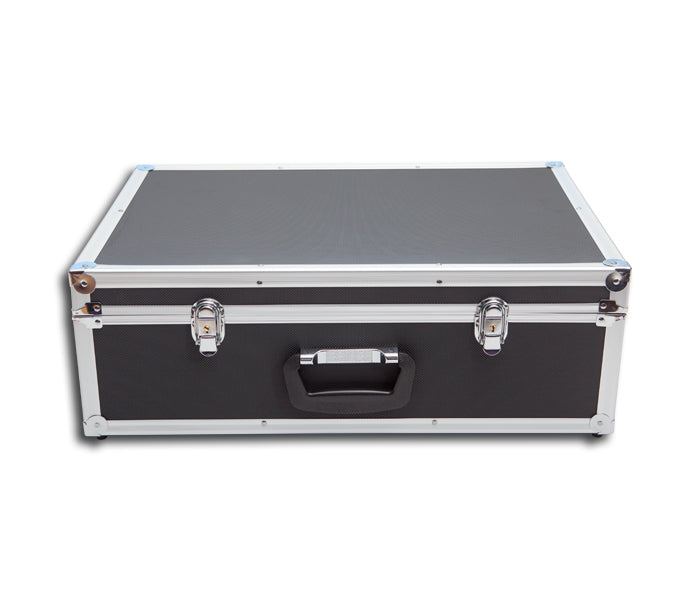 FLIGHT CASE VALIGIA ALLUMINIO NERA PER 144 CD CON CUSTODIA