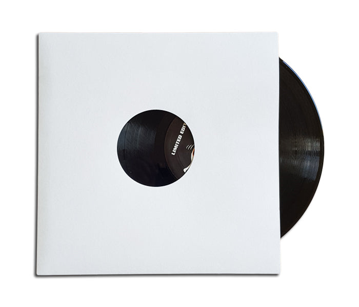WHITE CARD SLEEVE FOR RECORDS 78 RPM 10 INCHES WITH HOLE FOR LABEL (20 pcs.)