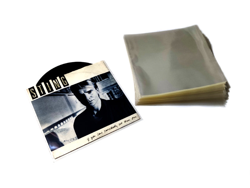 POCHETTES POUR DISQUES VINYLE 45 RPM 7 POUCES POLYPROPYLENE DELUXE 100 MY (100 pcs.)