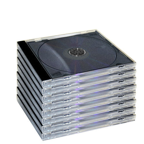 JEWEL CASES - CUSTODIE PER CD CON SUPPORTO NERO (10 pz.)