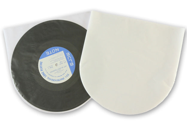 KATTA - POCHETTES ANTISTATIQUES TRANSPARENTS AVEC CTÉ ROND POUR DISQUES 10 "78 TOURS (25 pcs.)
