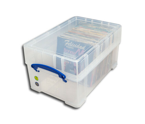 BOX TRANSPARENT POUR CONTENIR 100 DISQUES 45 RPM VINYLE 7 POUCES