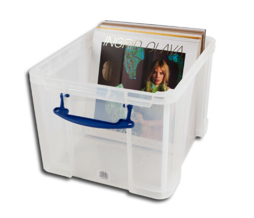BOX TRANSPARENT POUR CONTENIR 100 DISQUES 33 RPM VINYLE 12 POUCES