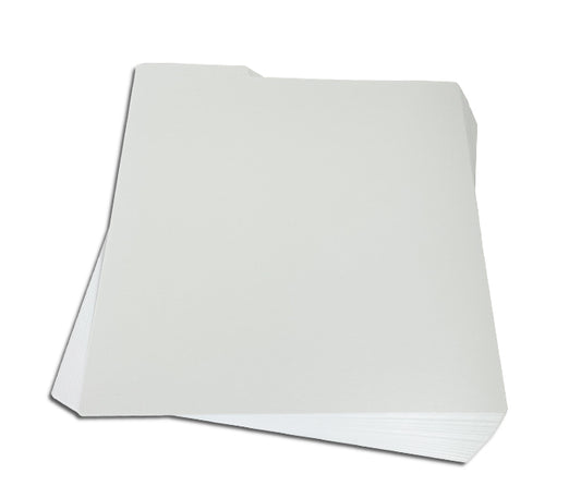 DIVISORI DI PLASTICA CON RIALZO COLORE BIANCO PER CATALOGARE I DISCHI LP 33 GIRI 12" (20 pz.)