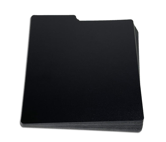 BLACK PLASTIC DIVIDERS WITH RAISER TO CATALOG SINGLE 45 RPM 7" RECORDS (20 pcs.)