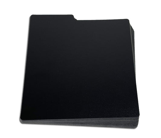 DIVISORI DI PLASTICA CON RIALZO COLORE NERO PER CATALOGARE I DISCHI SINGOLI 45 GIRI 7" (20 pz.)