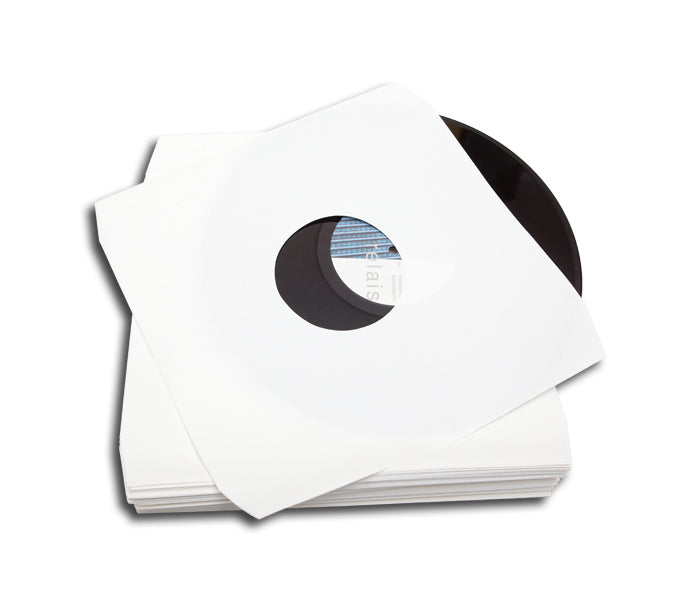 LP RECORD SLEEVES 33 RPM VINYL 12 INCH WHITE PAPER DELUXE CUT CORNERS (100 pcs.)