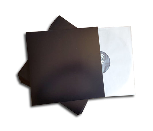 COPERTINE PER DISCHI LP 33 GIRI VINILE 12" CARTONCINO NERO (10 pz.)