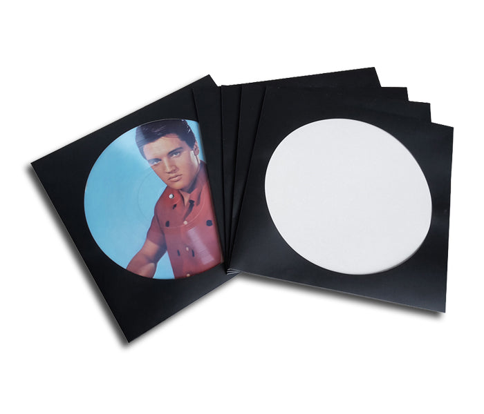 BLACK CARD SLEEVES FOR RECORD PICTURE DISCS 12 INCH (10 pcs.)
