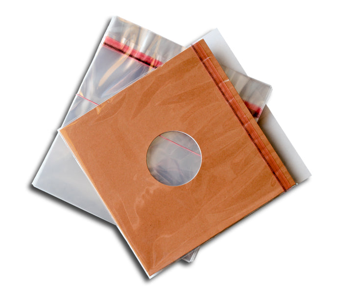 BAGS FOR RECORD 78 RPM VINYL 10 "WITH ADHESIVE CLOSURE POLYPROPYLENE DELUXE SLIM 40MY (50 pcs.)