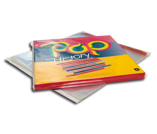 FUNDAS PARA DISCOS BOX #2 CON CIERRE ADHESIVO POLIPROPILENO DELUXE SLIM 50 MY (25 uds.)