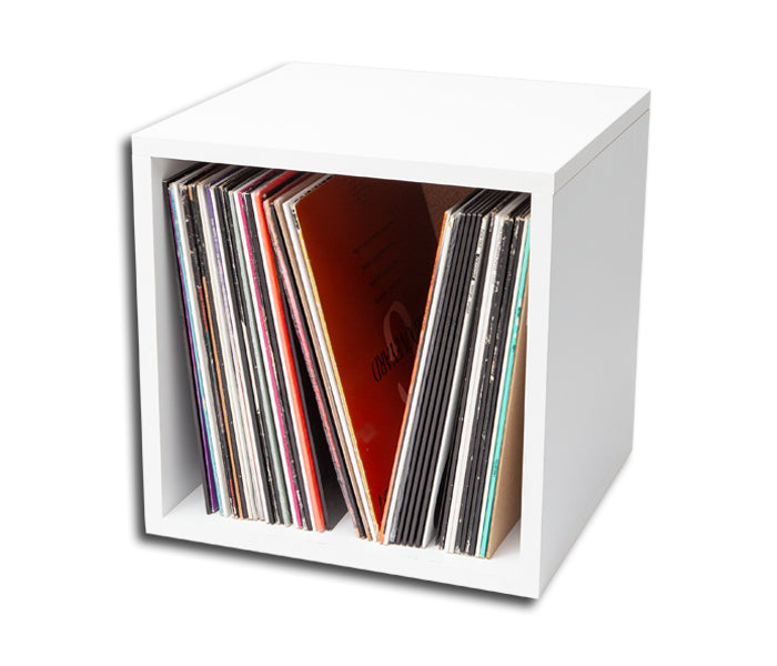 LP VINYLS CUBE WHITE - CONTAINER FOR 80 LPs RECORDS