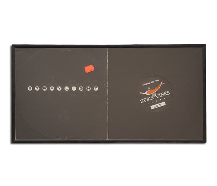 BLACK ALUMINUM FRAME FOR RECORD 78 RPM 10 INCH VINYL (2 SEATS)