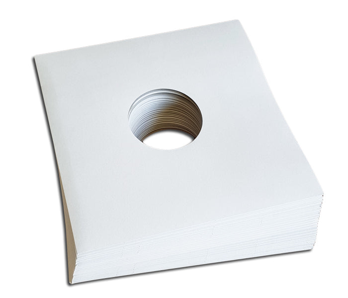 WHITE CARD SLEEVE FOR RECORDS 78 RPM 10 INCHES WITH HOLE FOR LABEL (20 pcs.)