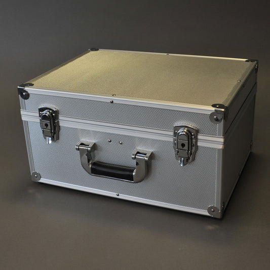 FLIGHT CASE PLATA ALUMINIO ESTUCHE PARA 200 45 DISCOS VINILO 7 RPM PULGADAS