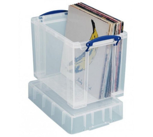 TRANSPARENT BOX FOR 50 RECORDS LP 33 RPM AND 12 INCH VINYL