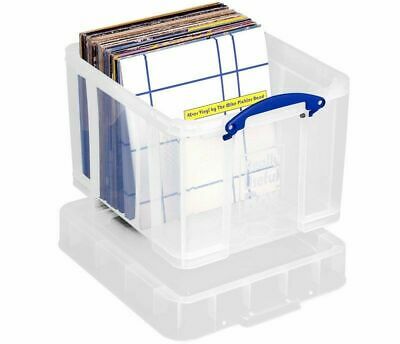 BOX TRANSPARENT POUR CONTENIR 100 DISQUES 33 RPM VINYLE 12 POUCES