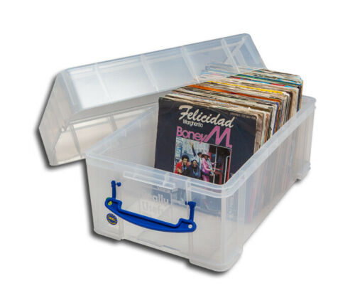 TRANSPARENT BOX FOR 100 RECORDS 45 RPM AND 7 INCH VINYL
